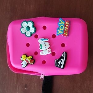 Water Pouch Sleeve Zippered Silicon 5 Jibbitz for 30 oz & 40 oz Tumbler Bottle